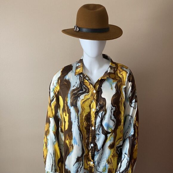 NWT- Fashion Nova Satin Shirt Dress - Size 1X - Picture 9 of 17